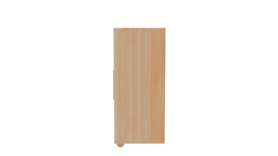 Modern Wooden Storage Cabinet Model - Professional 3D Model Render 2