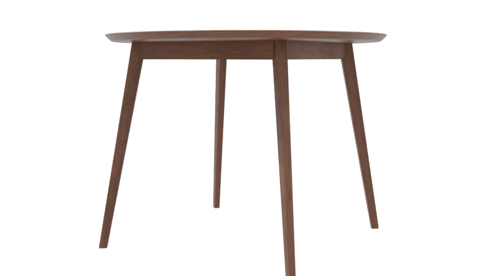 Stylish Round Wooden Table Model - Professional 3D Model Render 9