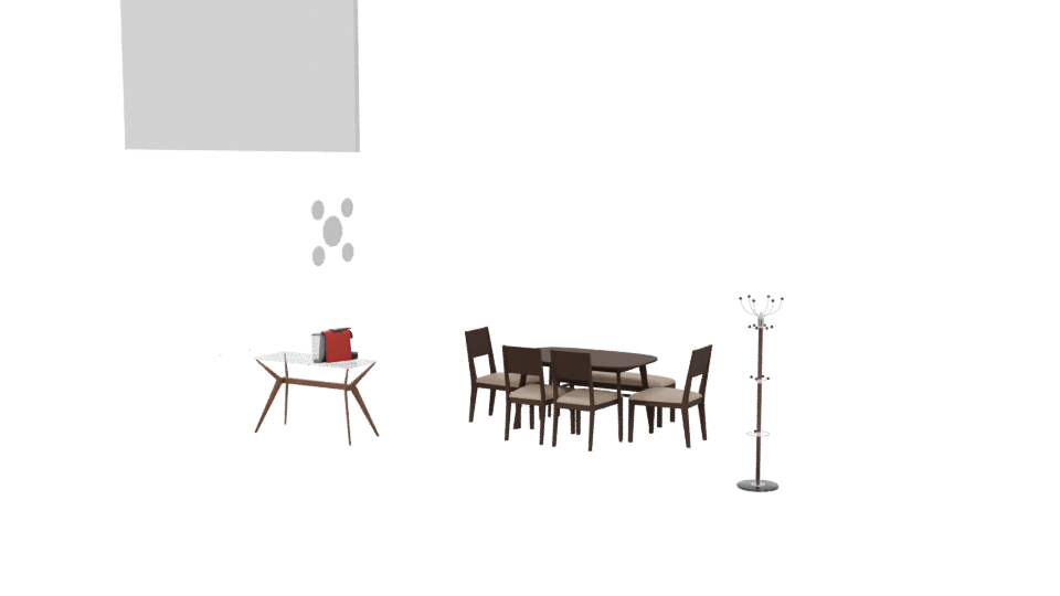 Stylish Modern Dining Room Set - Professional 3D Model Render 6