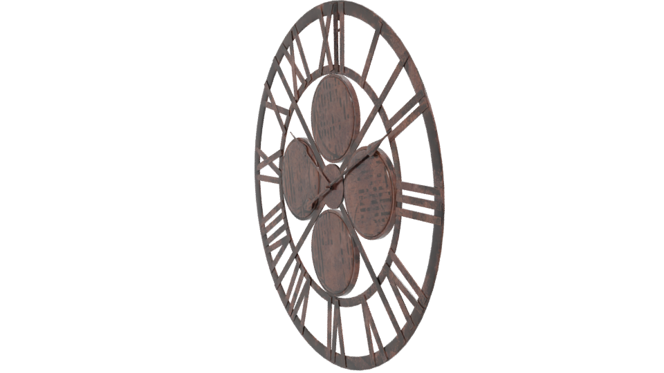 Stylish World Time Wall Clock - Professional 3D Model Render 13