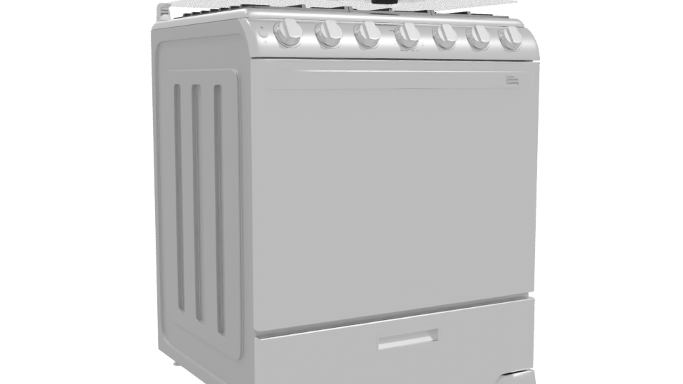Stylish Modern Gas Range 3D - Professional 3D Model Render 10