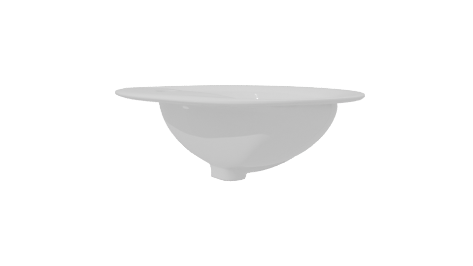 Elegant Round Ceramic Sink 3D Model - Professional 3D Model Render 7