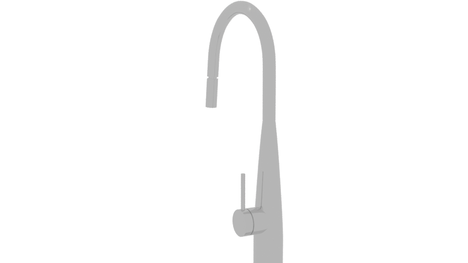 Sleek Modern Kitchen Faucet Model - Professional 3D Model Render 4