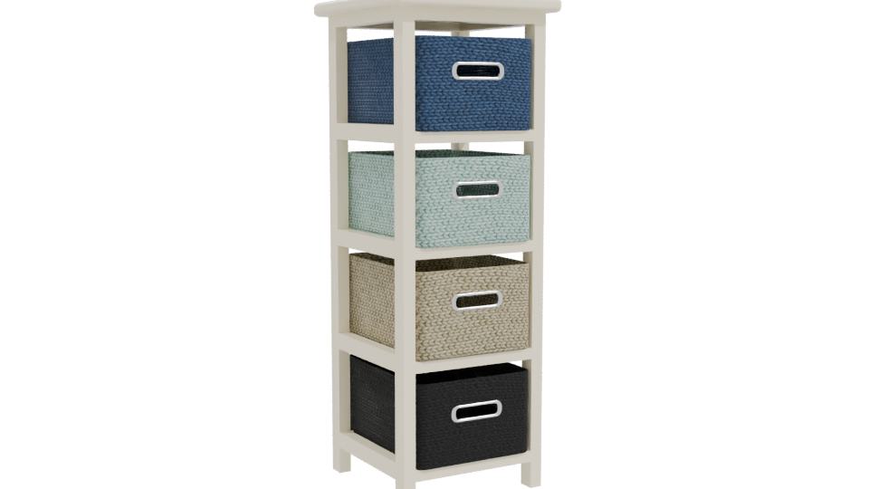 Multi-Drawer Storage Unit 3D - Professional 3D Model Render 10