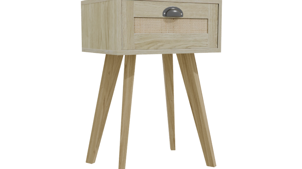 Stylish Wooden Nightstand 3D Model - Professional 3D Model Render 10