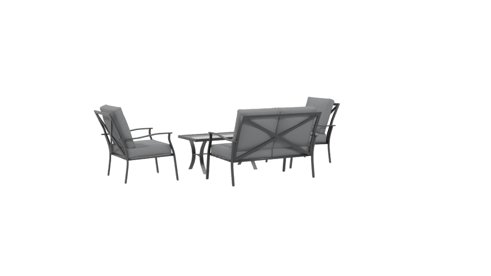 Stylish Outdoor Patio Furniture Set 3D Model - Professional 3D Model Render 4