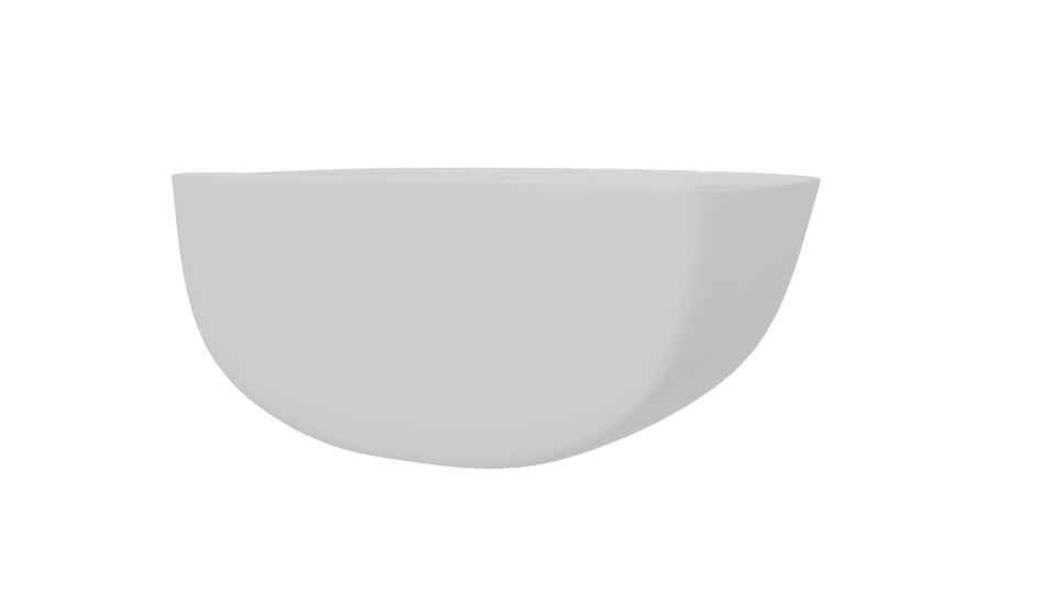 Minimalist White Bathroom Sink Model - Professional 3D Model Render 6