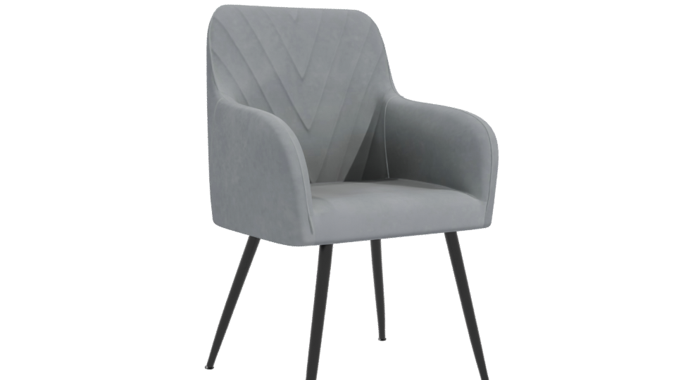 Modern Gray Occasional Chair 3D - Professional 3D Model Render 10