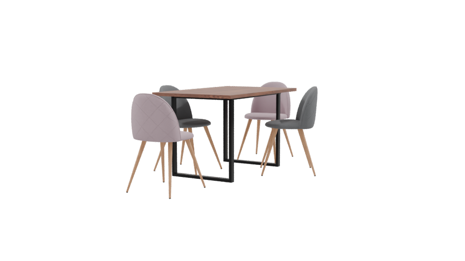 Stylish Dining Table Set 3D - Professional 3D Model Render 9