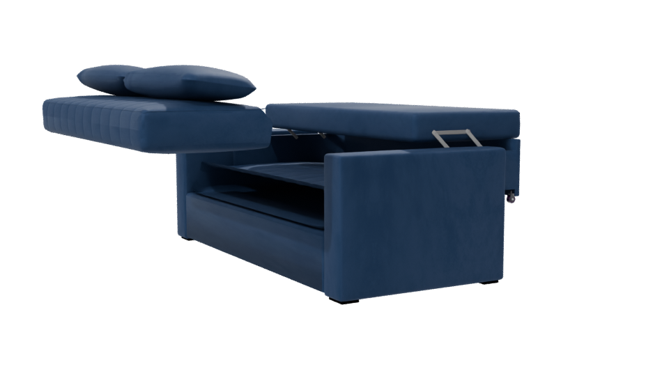 Sofá Cama Málaga Blue 3D Model - Professional 3D Model Render 7
