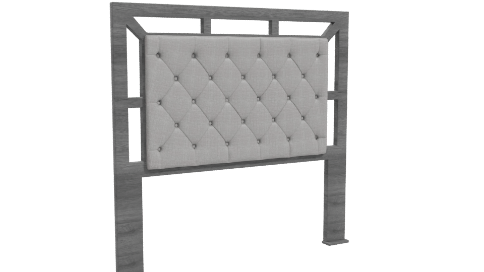 Elegant Upholstered Headboard Model - Professional 3D Model Render 10