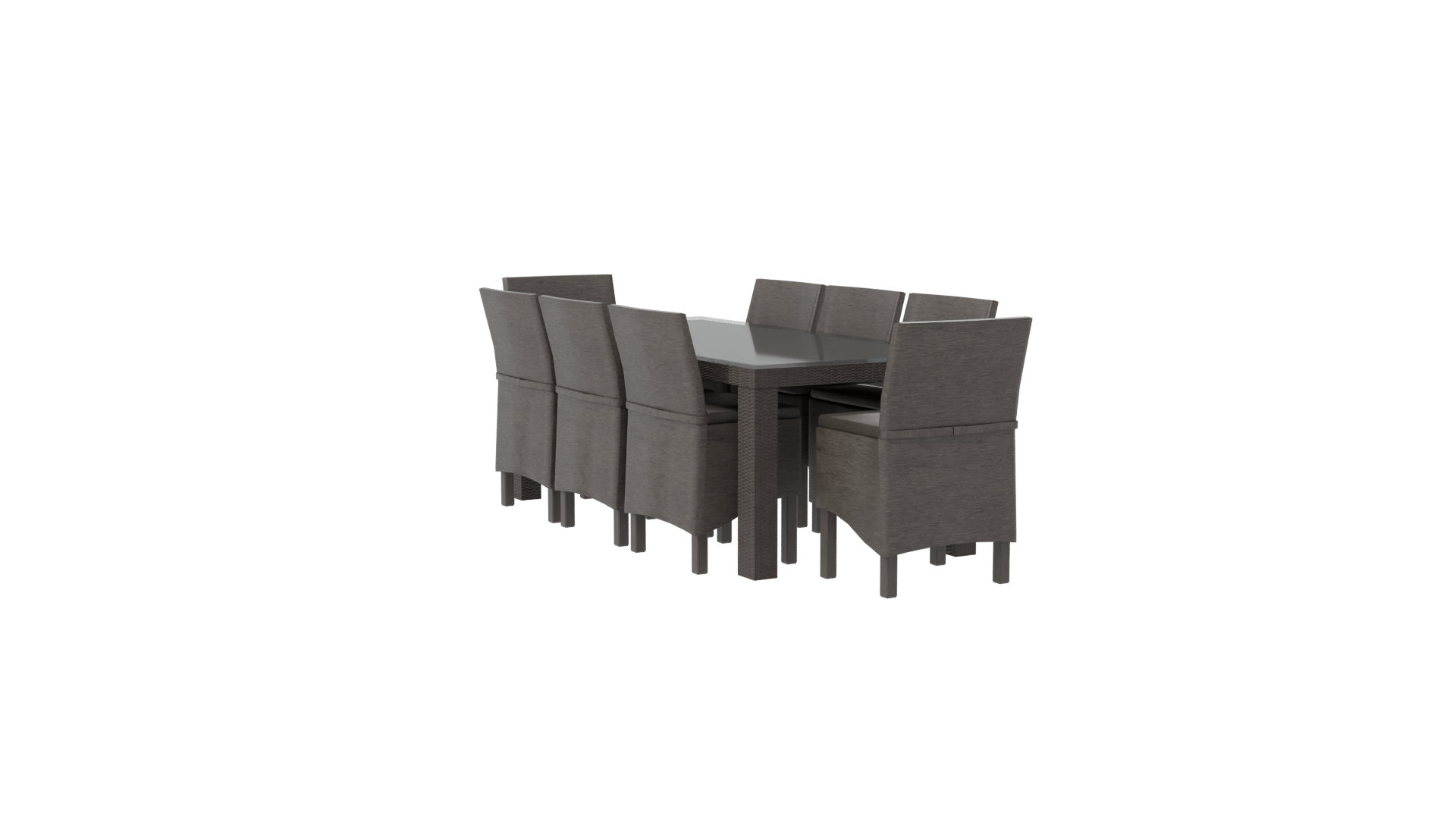 Modern Outdoor Dining Table Set 3D - Professional 3D Model Render 16