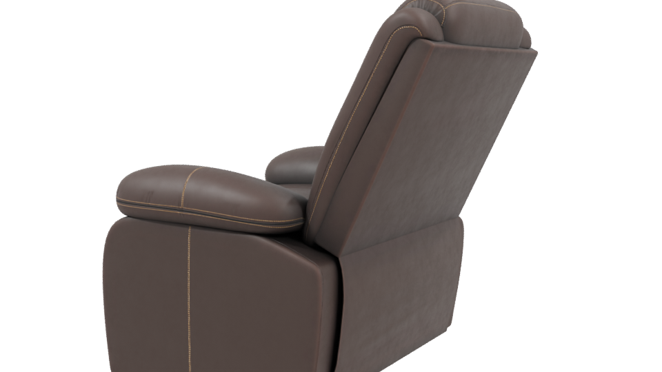 Reclining Armchair with Ottoman 3D - Professional 3D Model Render 3