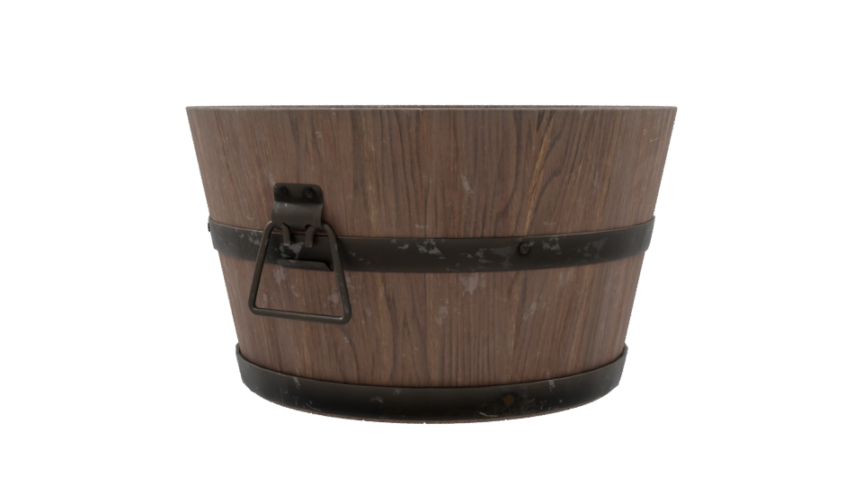 Realistic Wooden Barrel Model - Professional 3D Model Render 9