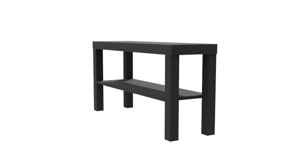 Stylish Black Console Table 3D - Professional 3D Model Render 7