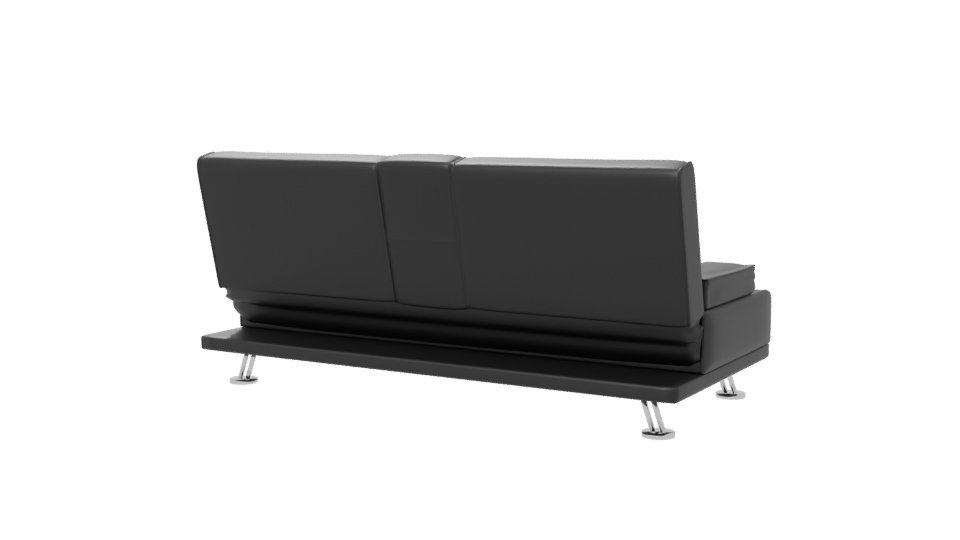 Stylish Black Sofa 3D Model - Professional 3D Model Render 6