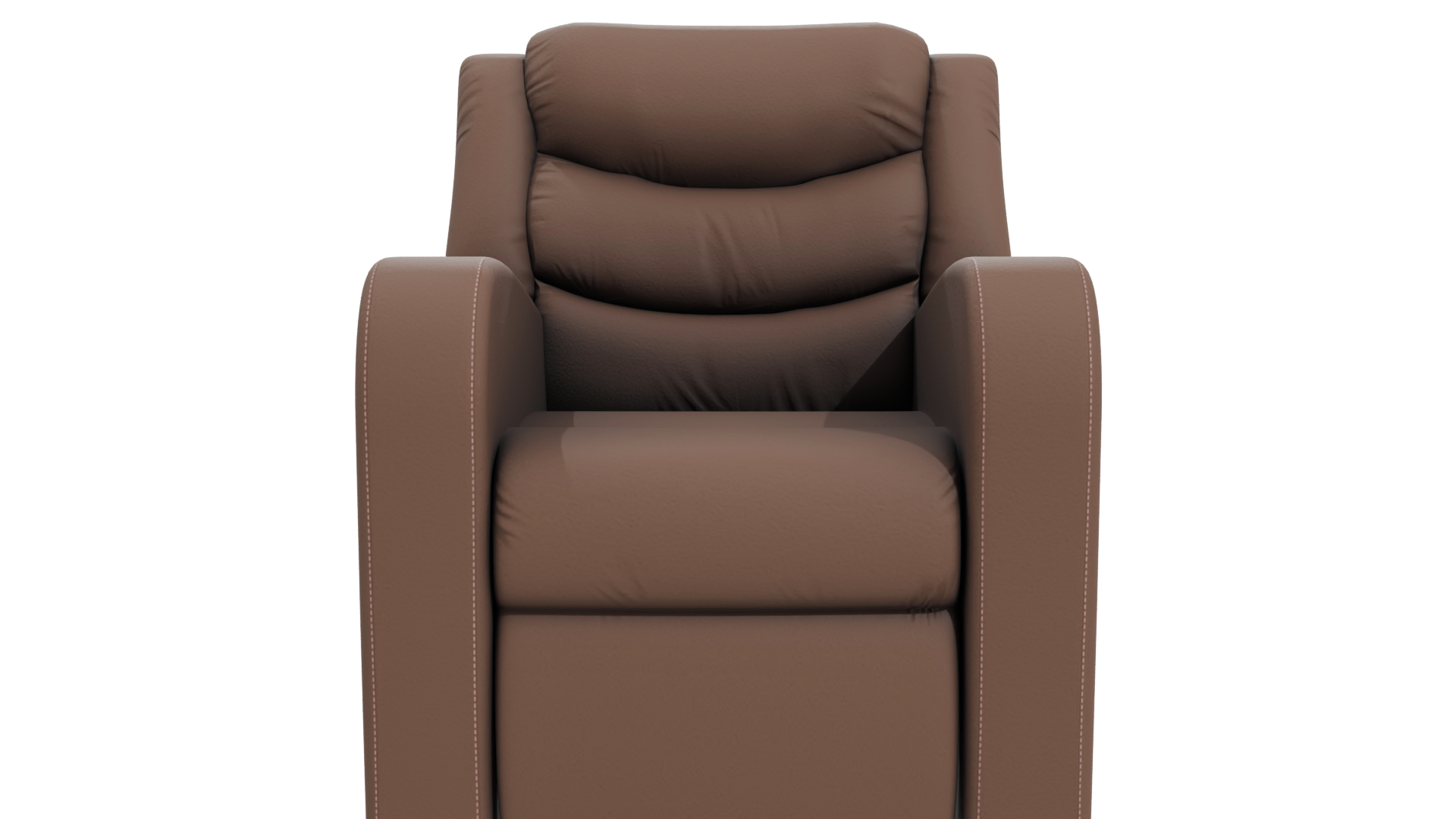 Stylish Brown Recliner Chair 3D - Professional 3D Model Render 11