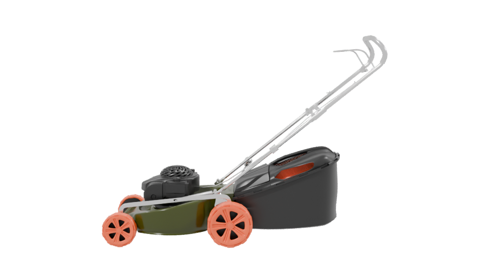 Realistic Lawn Mower 3D Model - Professional 3D Model Render 2