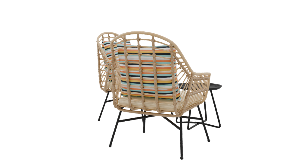 Stylish Outdoor Lounge Set 3D - Professional 3D Model Render 9