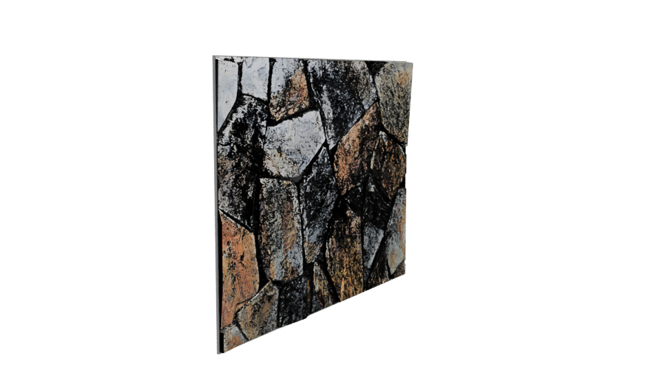 Realistic Stone Wall Texture 3D Model - Professional 3D Model Render 9