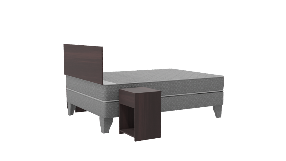 Stylish Modern Bed 3D Model - Professional 3D Model Render 7