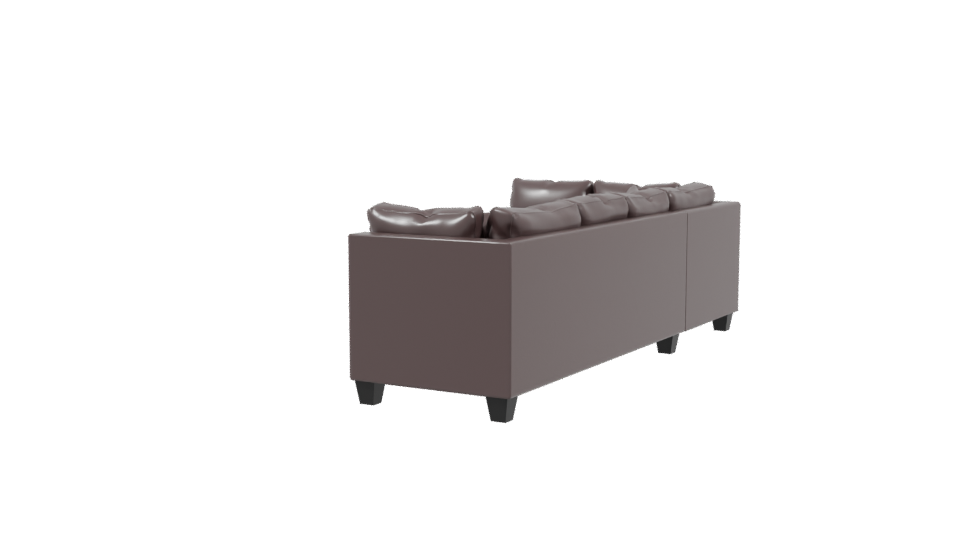 Contemporary L-Shaped Sofa 3D - Professional 3D Model Render 3