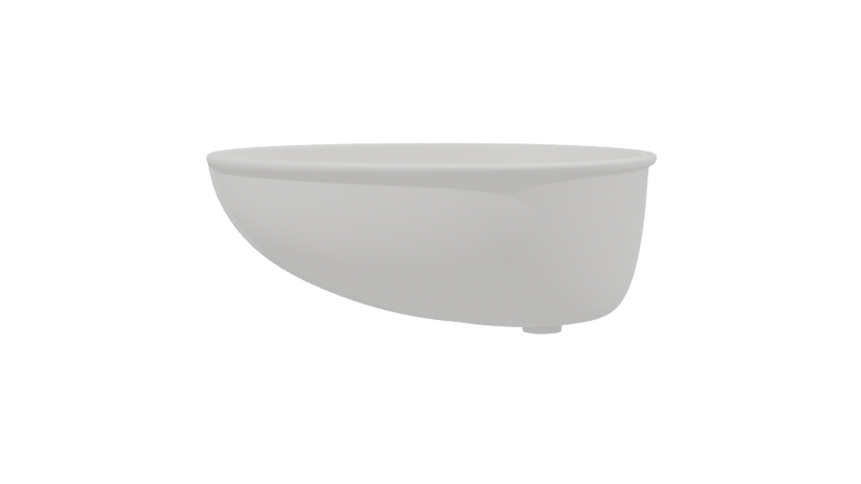 Stylish Minimalist Ceramic Bowl 3D Model - Professional 3D Model Render 2
