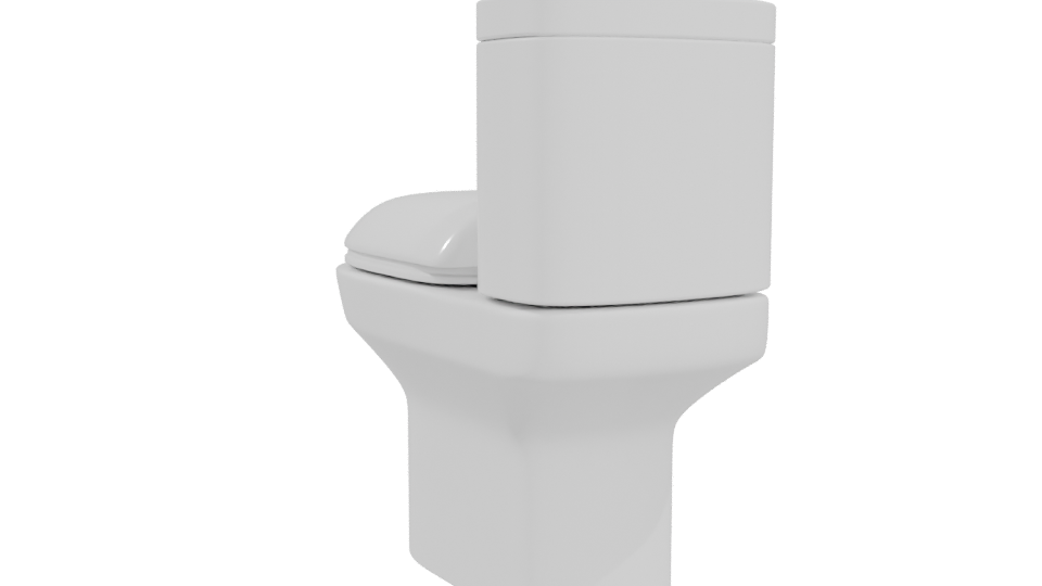 Sleek Modern Bathroom Toilet 3D Model - Professional 3D Model Render 4