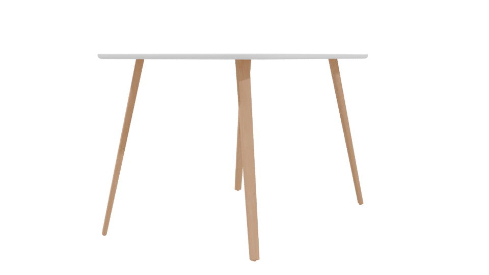 Contemporary Wooden Dining Table 3D Model - Professional 3D Model Render 3