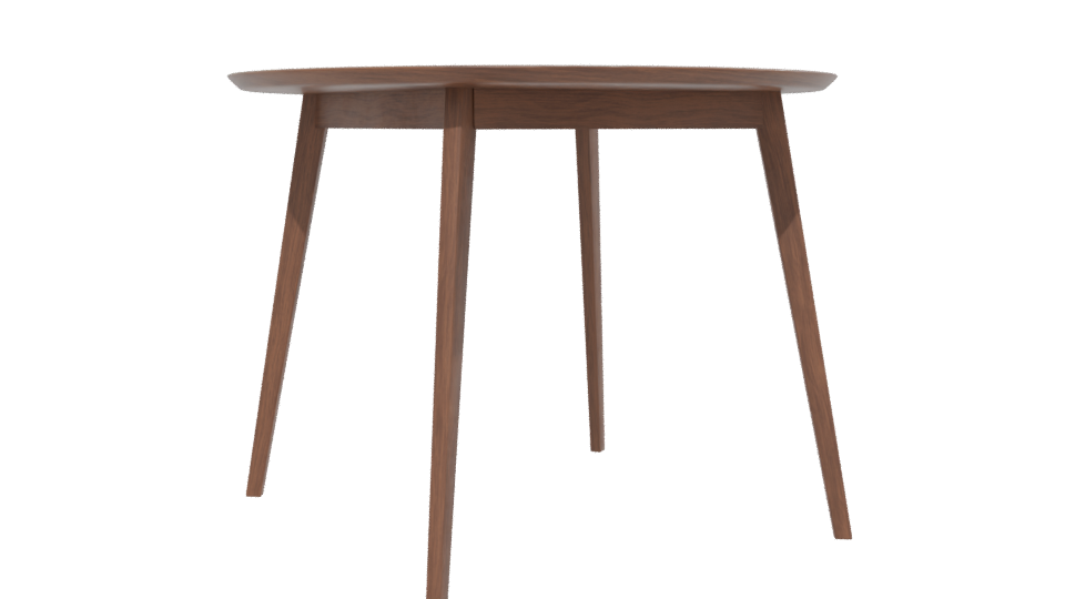 Stylish Round Wooden Table Model - Professional 3D Model Render 13