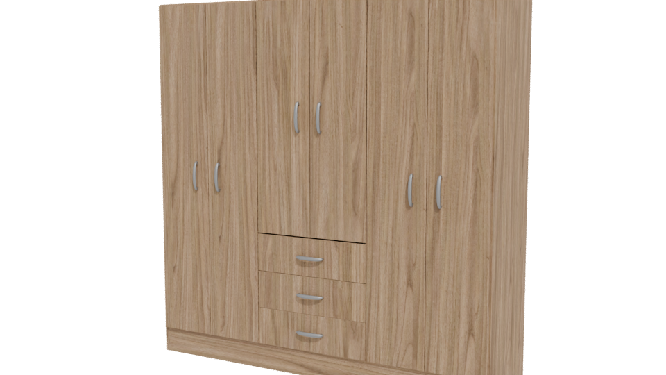 Stylish Wooden Storage Cabinet 3D - Professional 3D Model Render 12