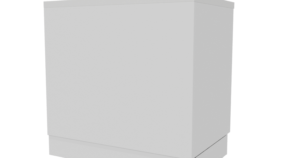 Stylish Minimalist Wooden Reception Desk 3D Model - Professional 3D Model Render 6