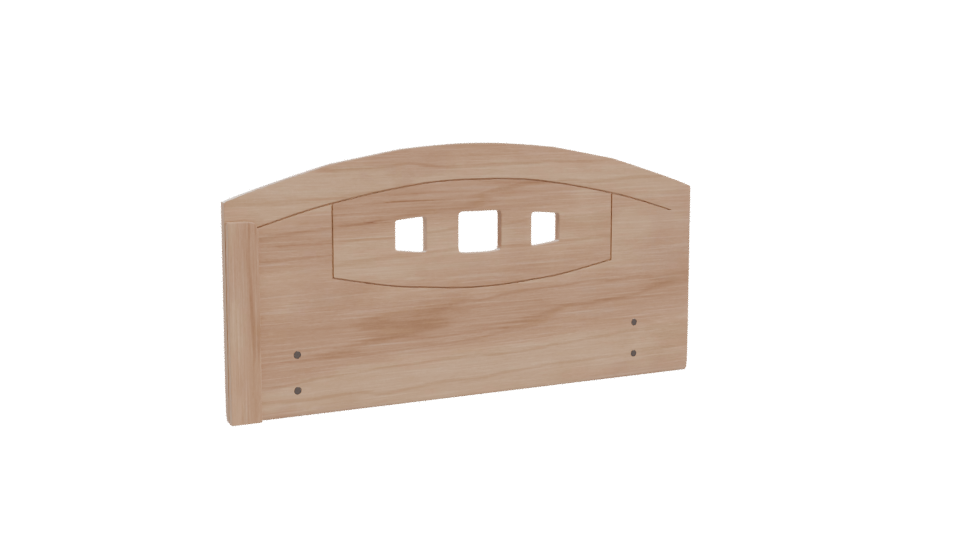 Stylish Wooden Headboard Design - Professional 3D Model Render 10