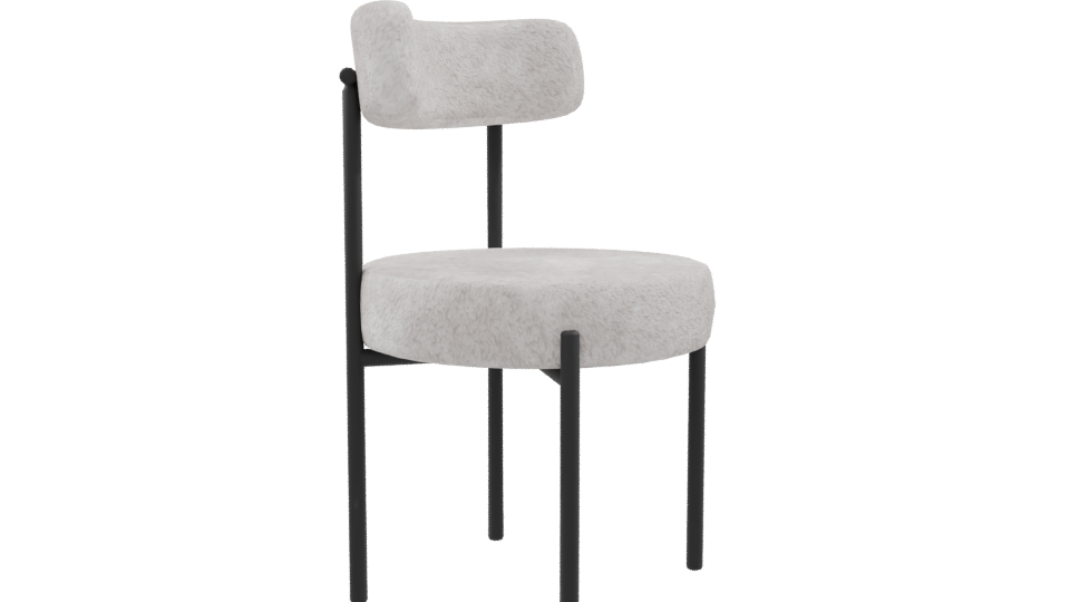 Contemporary Fabric Dining Chair 3D Model - Professional 3D Model Render 9