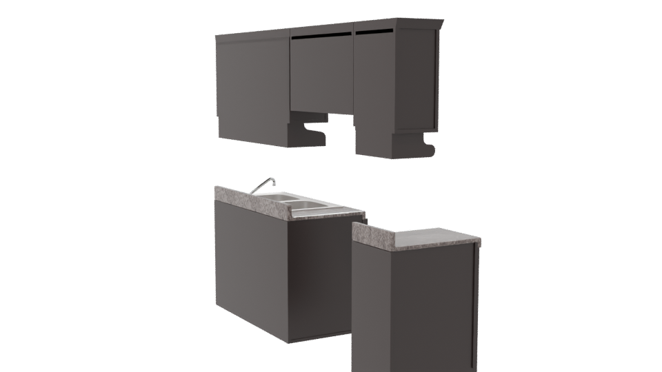 Stylish Modern Kitchen Set 3D - Professional 3D Model Render 7