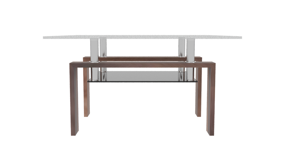 Stylish Glass Coffee Table 3D - Professional 3D Model Render 2