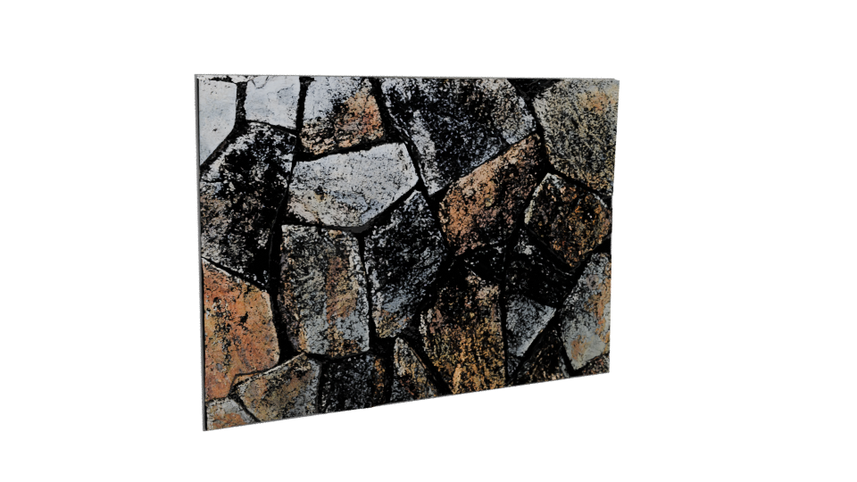 Realistic Stone Wall Texture 3D Model - Professional 3D Model Render 10