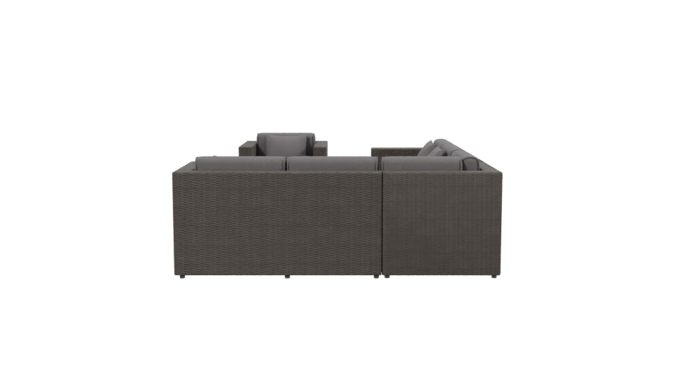 Stylish Outdoor Sofa Set 3D - Professional 3D Model Render 2