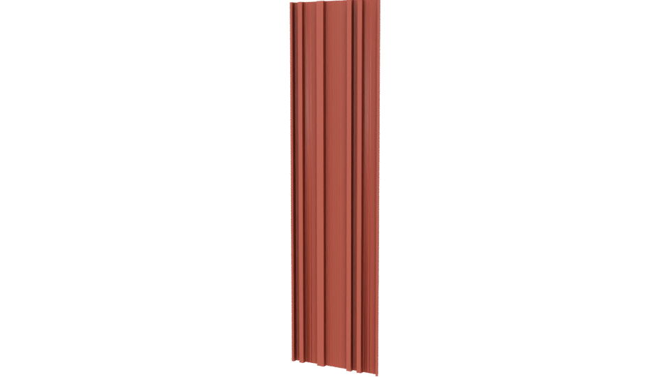 Stylized Red Wood Beam 3D - Professional 3D Model Render 6