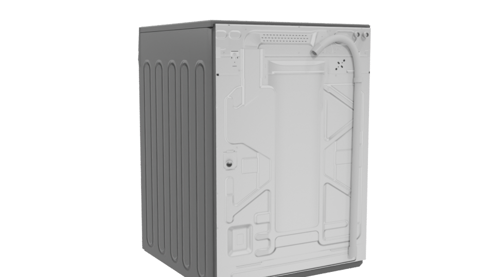 Realistic Front-Loading Washer Model - Professional 3D Model Render 4