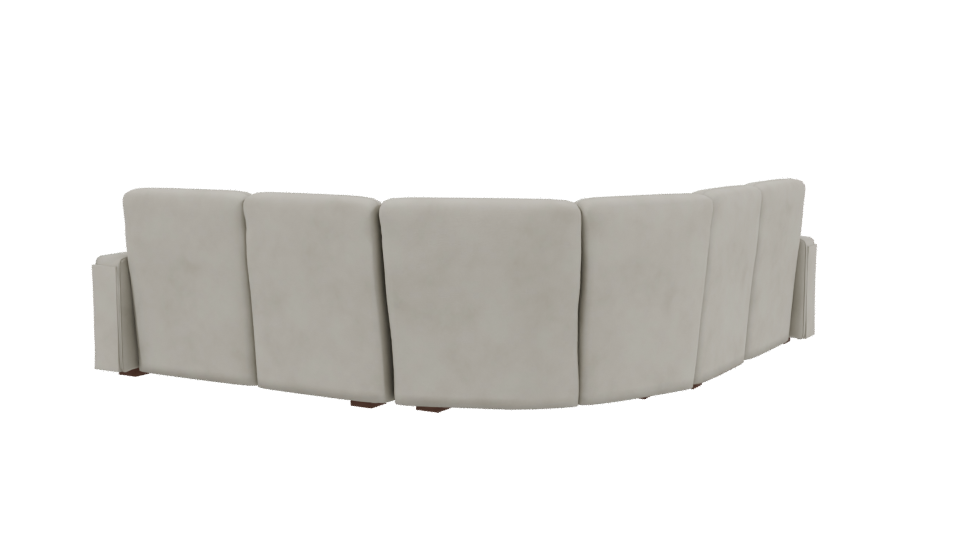 Modern Curved Sofa 3D Model - Professional 3D Model Render 3