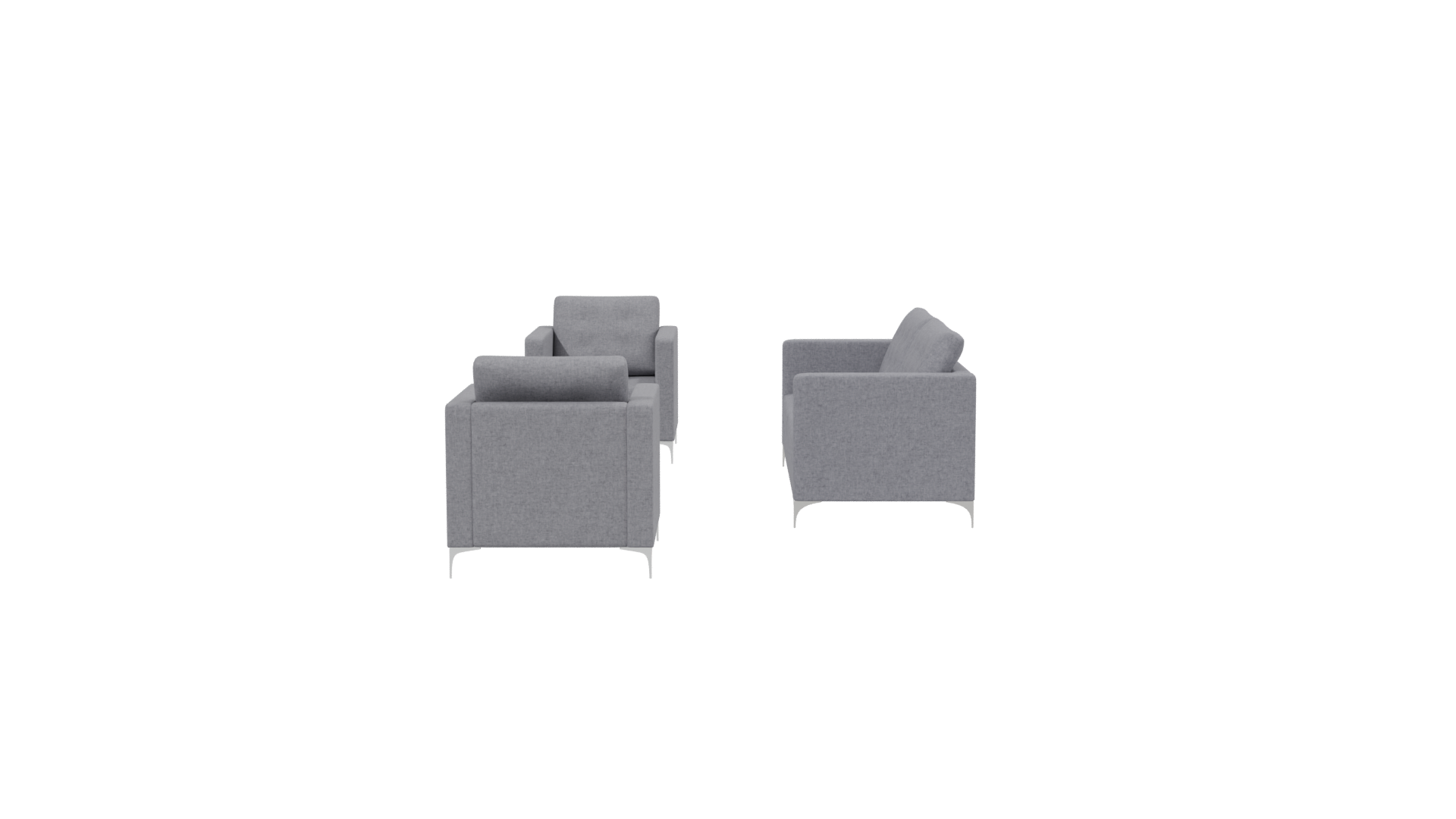 Stylish Modern Sofa Set 3D - Professional 3D Model Render 2