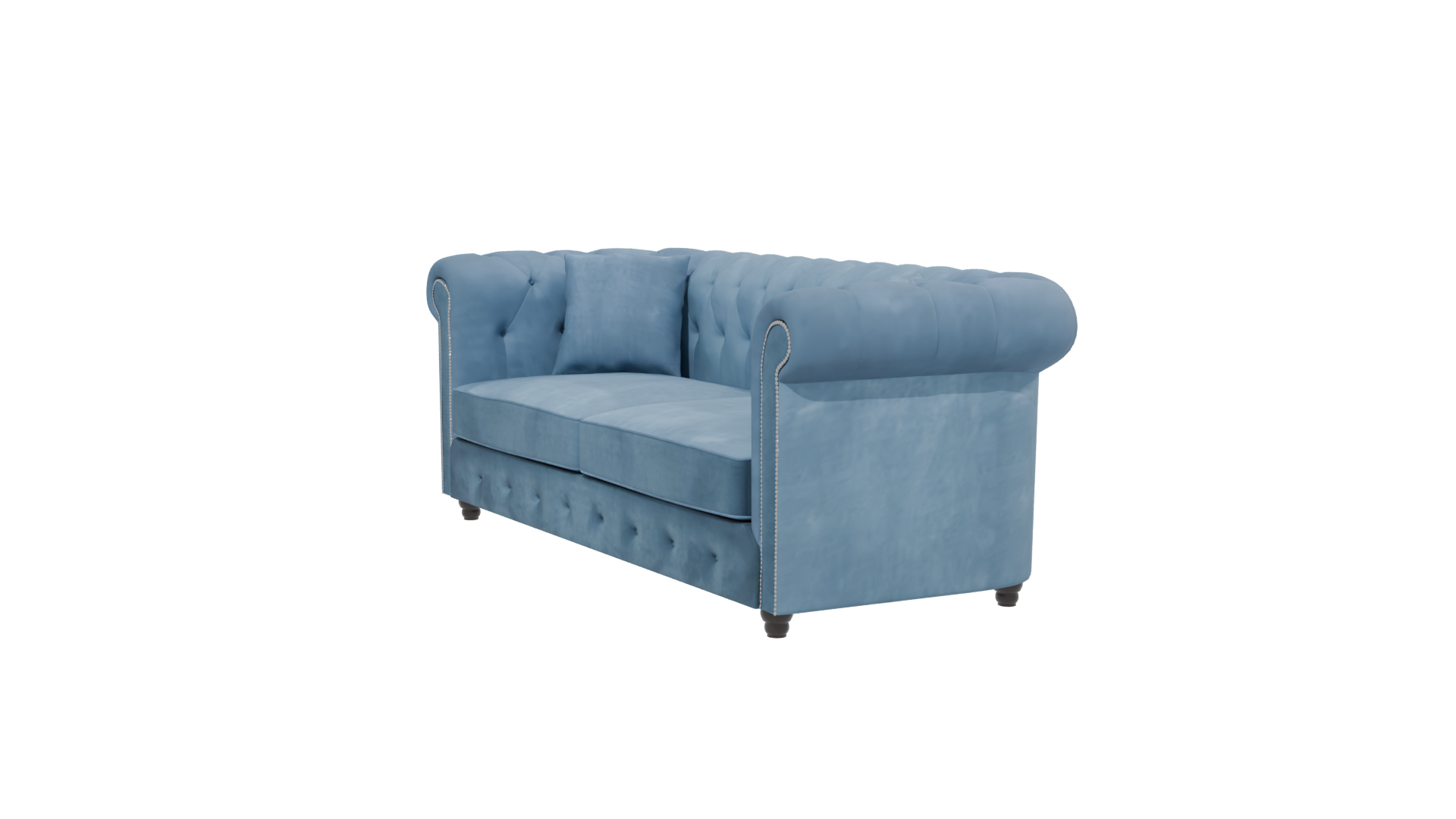 Elegant Blue Sofa 3D Model - Professional 3D Model Render 13