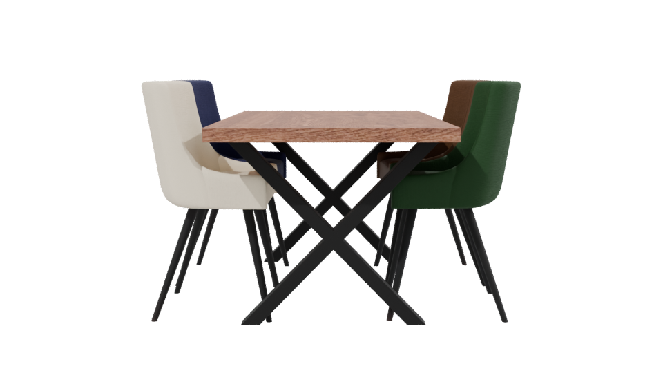 Stylish Dining Chair Set 3D - Professional 3D Model Render 2