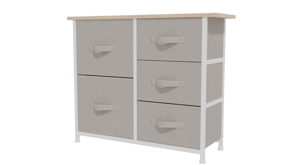 Contemporary Fabric Storage Cabinet 3D Model - Professional 3D Model Render 12