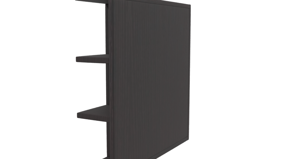 Contemporary Wall-Mounted Mirror Unit - Professional 3D Model Render 3