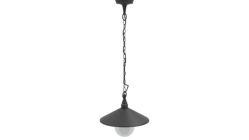 Black Hanging Lamp 60W 3D Model - Professional 3D Model Render 3