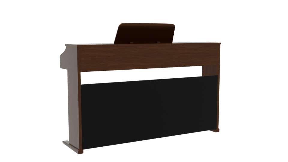 Stylish Digital Piano Model - Professional 3D Model Render 4