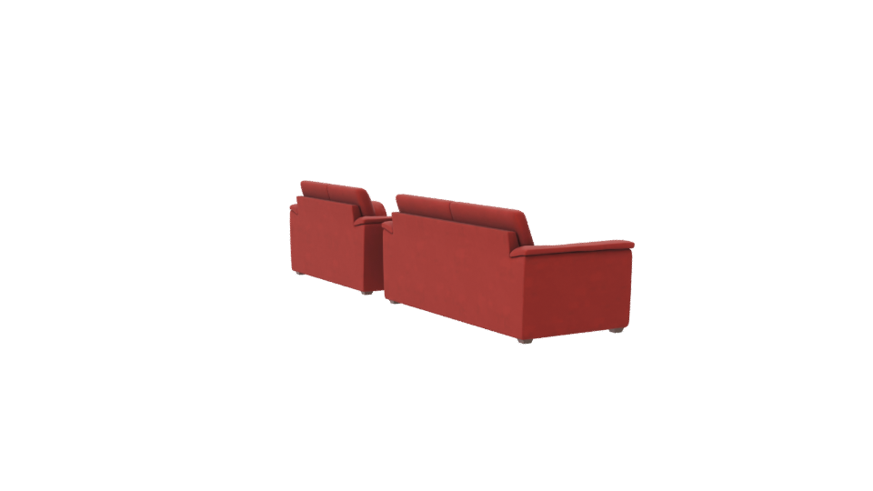 Stylish Red Sofa Set 3D - Professional 3D Model Render 7