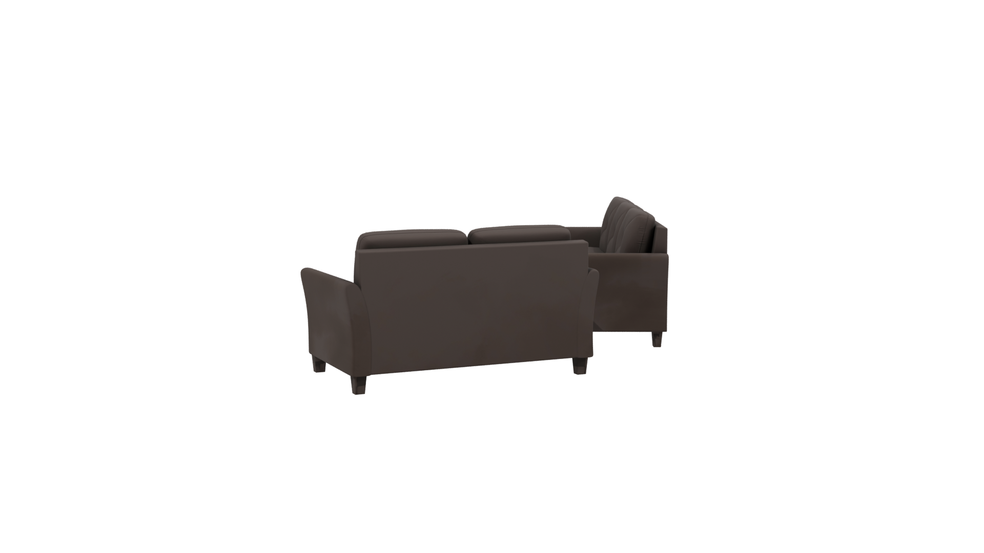 Contemporary Leather Sofa Set 3D Model - Professional 3D Model Render 2